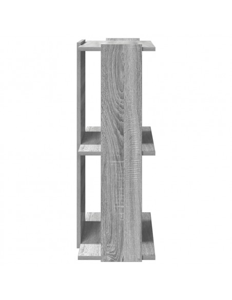 Libreria a 3 Ripiani Grigio Sonoma 60x30x80cm Legno Multistrato