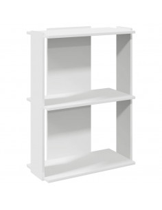 Libreria a 3 Ripiani Bianca 60x30x80 cm in Legno Multistrato