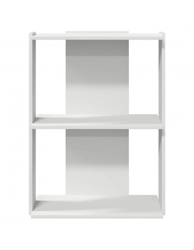 Libreria a 3 Ripiani Bianca 60x30x80 cm in Legno Multistrato