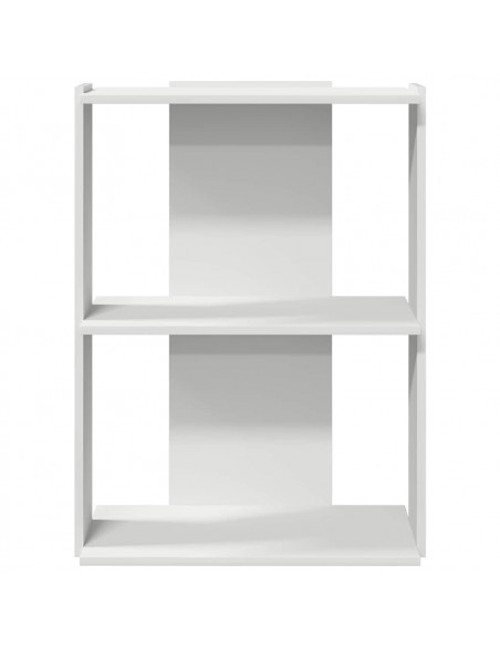 Libreria a 3 Ripiani Bianca 60x30x80 cm in Legno Multistrato
