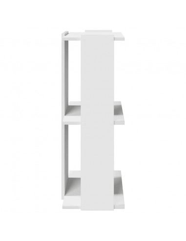 Libreria a 3 Ripiani Bianca 60x30x80 cm in Legno Multistrato