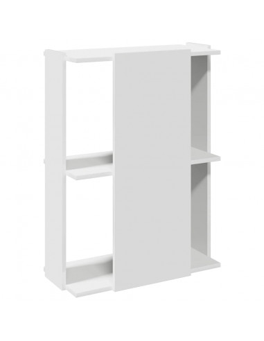 Libreria a 3 Ripiani Bianca 60x30x80 cm in Legno Multistrato