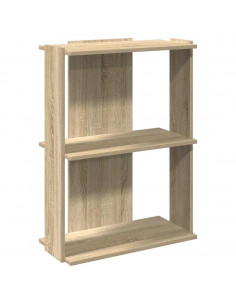 Libreria 3 Ripiani Rovere Sonoma 60x30x80 cm Legno Multistrato