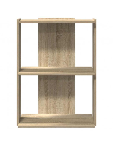 Libreria 3 Ripiani Rovere Sonoma 60x30x80 cm Legno Multistrato