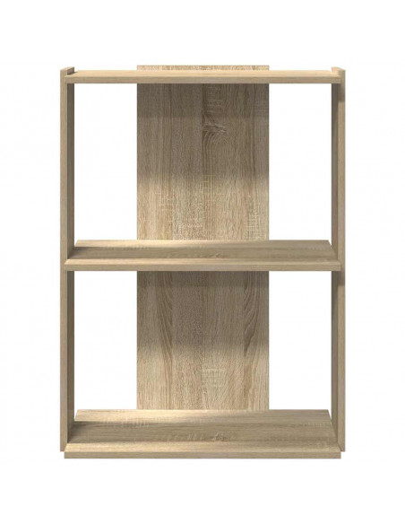 Libreria 3 Ripiani Rovere Sonoma 60x30x80 cm Legno Multistrato