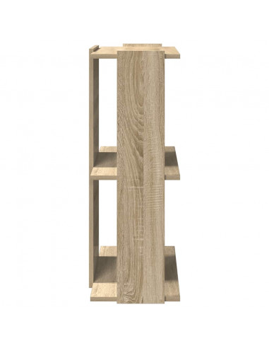 Libreria 3 Ripiani Rovere Sonoma 60x30x80 cm Legno Multistrato