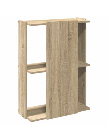 Libreria 3 Ripiani Rovere Sonoma 60x30x80 cm Legno Multistrato