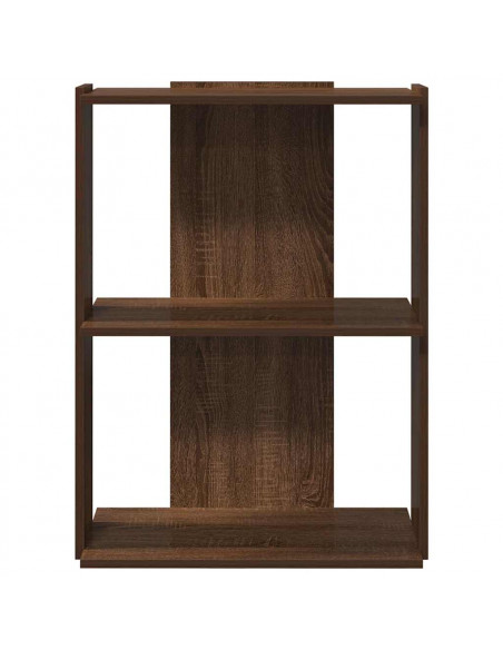 Libreria 3 Ripiani Rovere Marrone 60x30x80 cm Legno Multistrato