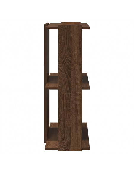Libreria 3 Ripiani Rovere Marrone 60x30x80 cm Legno Multistrato