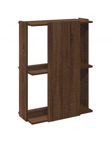 Libreria 3 Ripiani Rovere Marrone 60x30x80 cm Legno Multistrato