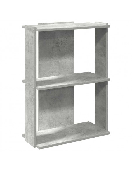 Libreria 3 Ripiani Grigio Cemento 60x30x80 cm Multistrato