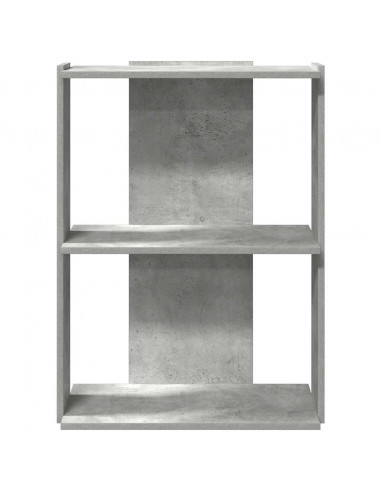 Libreria 3 Ripiani Grigio Cemento 60x30x80 cm Multistrato