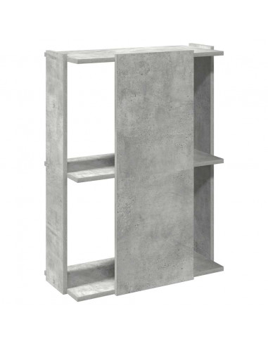 Libreria 3 Ripiani Grigio Cemento 60x30x80 cm Multistrato