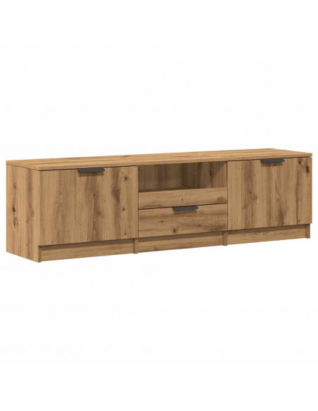 Mobile Porta TV Rovere Artigianale 140x35x40 cm in Truciolato