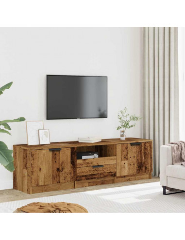Mobile Porta TV in Legno Vecchio 140x35x40 cm in Truciolato