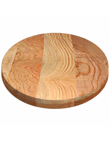 Piano Tavolo Marrone Chiaro 140x60x4cm in Rovere Massello Ovale