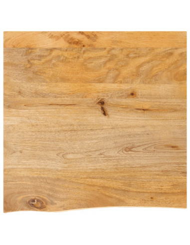 Piano Tavolo Bordi Vivi 60x60x2,5 cm in Legno Massello di Mango