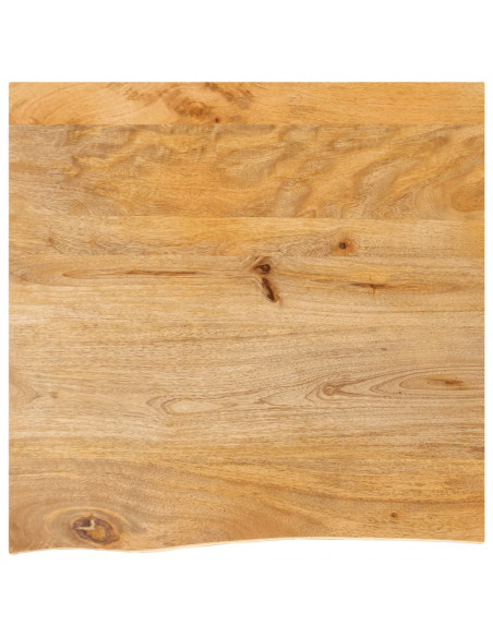 Piano Tavolo Bordi Vivi 60x60x2,5 cm in Legno Massello di Mango