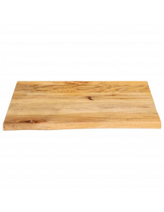 Piano Tavolo Bordi Vivi 60x60x2,5 cm in Legno Massello di Mango 2
