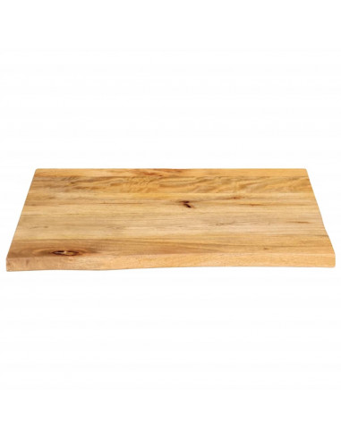 Piano Tavolo Bordi Vivi 60x60x2,5 cm in Legno Massello di Mango