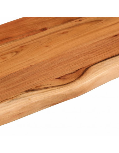 Piano Tavolo 140x40x3,8 cm Rettangolare Legno Acacia Bordi Vivi