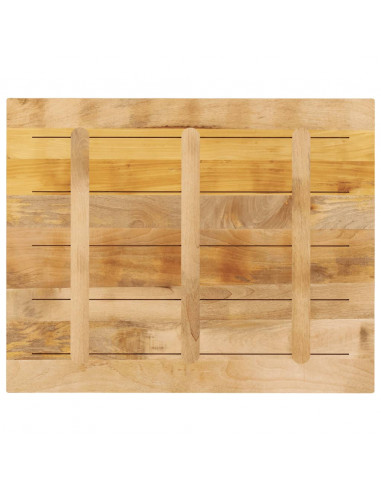Piano per Tavolo 90x80x3,8 cm Rettangolare Legno Mango Grezzo