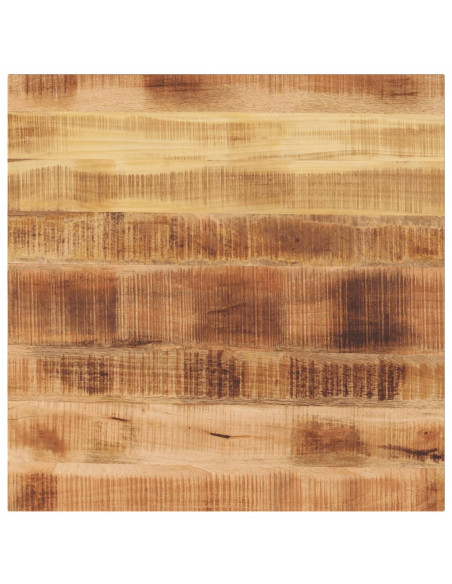 Piano per Tavolo 80x80x3,8 cm Quadrato Legno di Mango Grezzo