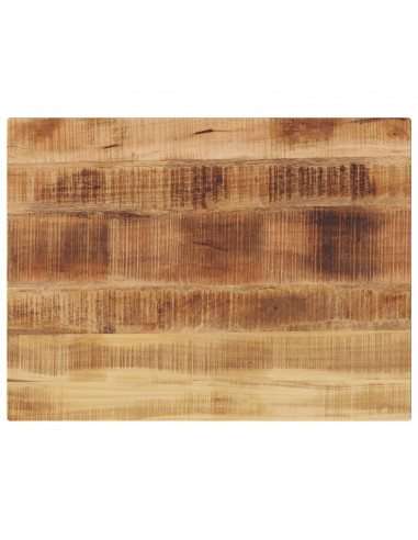 Piano per Tavolo 80x70x3,8 cm Rettangolare Legno Mango Grezzo