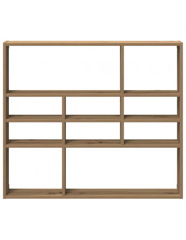 Scaffale a Parete Rovere Artigianale 90x16x78 cm Truciolato