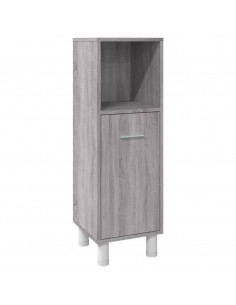 Set Mobili da Bagno 3 pz Grigio Sonoma in Legno Multistrato 2