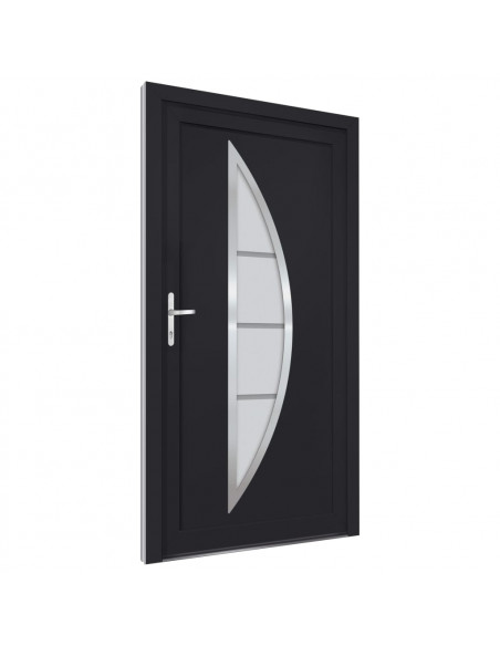 Porta Ingresso Antracite 98x200 cm in PVC