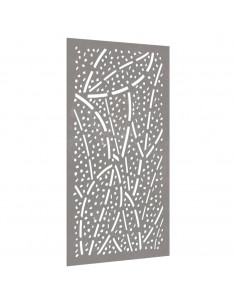 Decorazione Muro da Giardino 105x55 cm Foglia Acciaio Corten 2