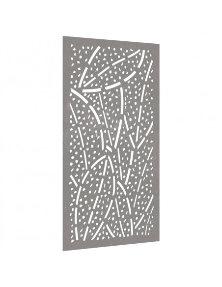 Decorazione Muro da Giardino 105x55 cm Foglia Acciaio Corten