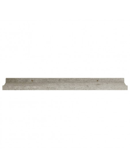 Mensole da Parete 4 pz Grigio Cemento 60x9x3 cm