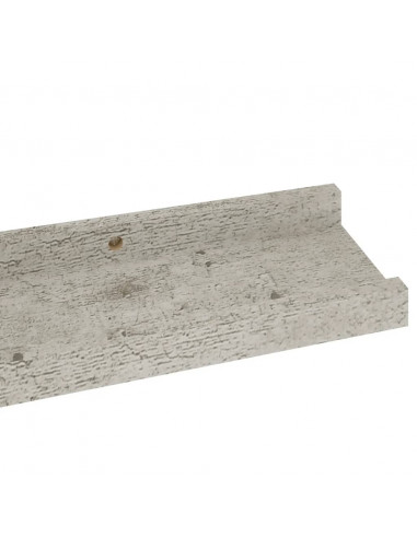 Mensole da Parete 4 pz Grigio Cemento 60x9x3 cm