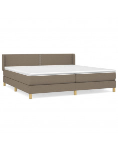 Giroletto a Molle con Materasso Tortora 200x200 cm in Tessuto