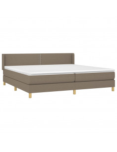 Giroletto a Molle con Materasso Tortora 200x200 cm in Tessuto 2