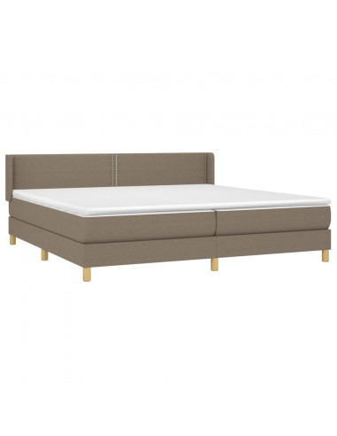 Giroletto a Molle con Materasso Tortora 200x200 cm in Tessuto