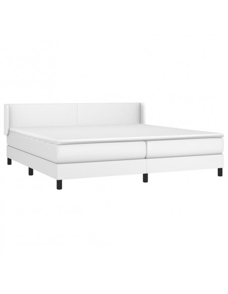 Giroletto a Molle con Materasso Bianco 200x200cm in Similpelle