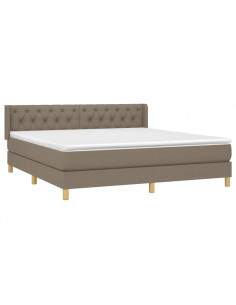 Giroletto a Molle con Materasso Tortora 160x200 cm in Tessuto 2