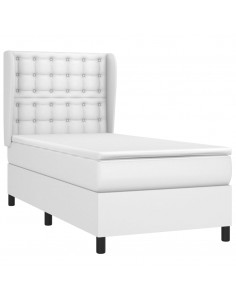 Giroletto a Molle con Materasso Bianco 80x200 cm in Similpelle 2