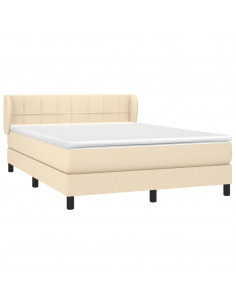 Giroletto a Molle con Materasso Crema 140x200 cm in Tessuto 2