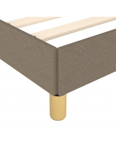 Giroletto con Testiera Grigio Tortora 180x200 cm in Tessuto 2