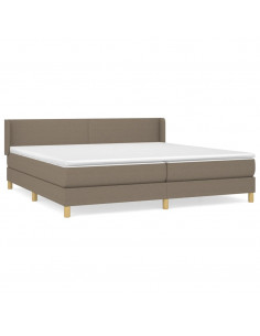 Giroletto a Molle con Materasso Tortora 200x200 cm in Tessuto