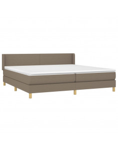 Giroletto a Molle con Materasso Tortora 200x200 cm in Tessuto 2