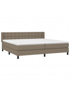 Giroletto a Molle con Materasso Tortora 200x200 cm in Tessuto 2