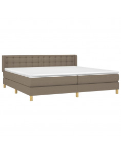 Giroletto a Molle con Materasso Tortora 200x200 cm in Tessuto 2