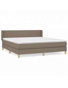 Giroletto a Molle con Materasso Tortora 160x200 cm in Tessuto