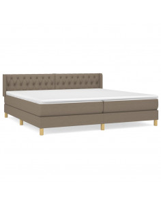 Giroletto a Molle con Materasso Tortora 200x200 cm in Tessuto