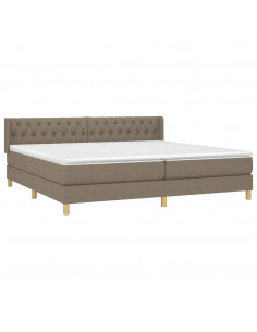 Giroletto a Molle con Materasso Tortora 200x200 cm in Tessuto 2